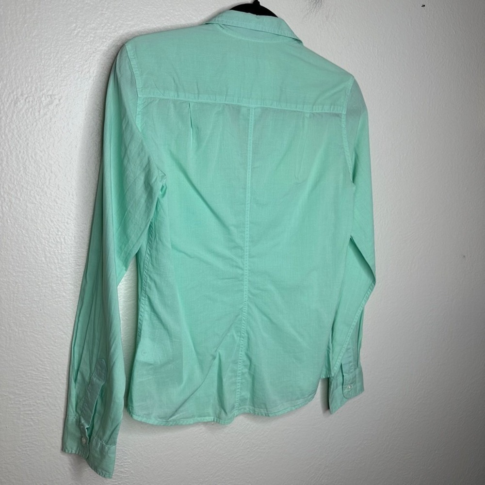 Frank & Eileen Barry Mint Green Cotton Button Up Shirt Womens Small‎ Made in USA - Picture 7 of 7